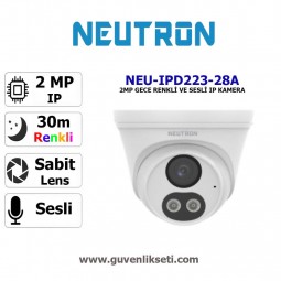 Neutron NEU-IPD223-28A 2mp Gece Renkli ve Sesli Ip Dome Kamera